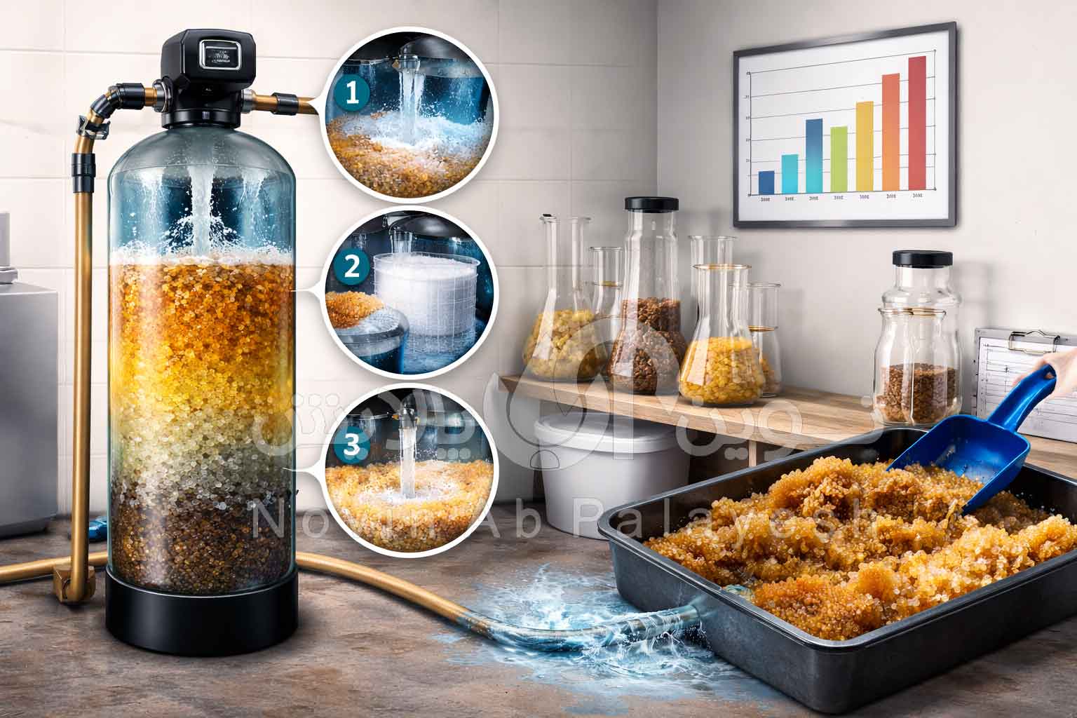 احیای رزین سختی گیر  مقدار نمک، زمان تماس و جدول تصمیم تعویض