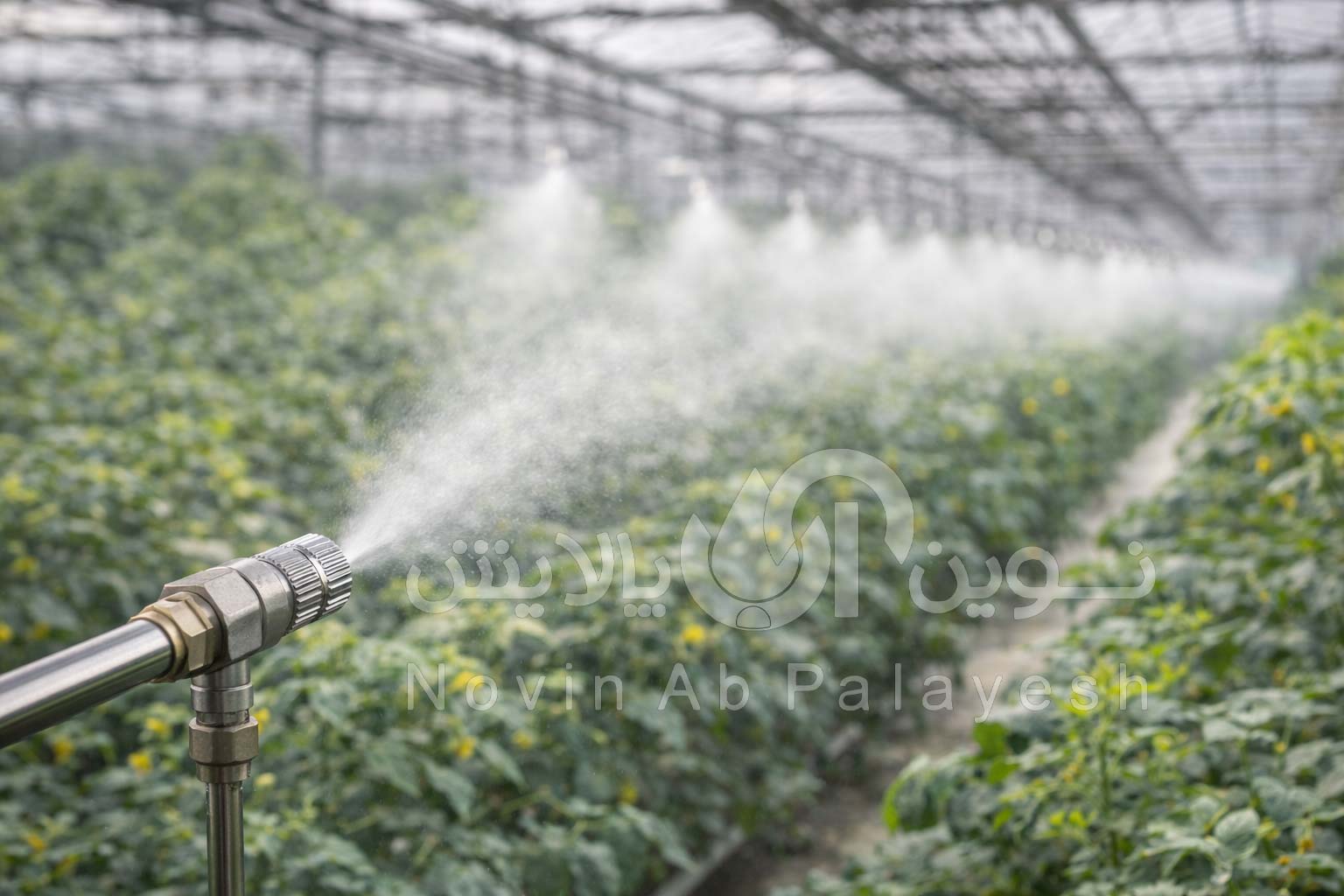 دستگاه مه پاش گلخانه | راهکار حرفه‌ای کنترل دما و رطوبت برای افزایش تولید