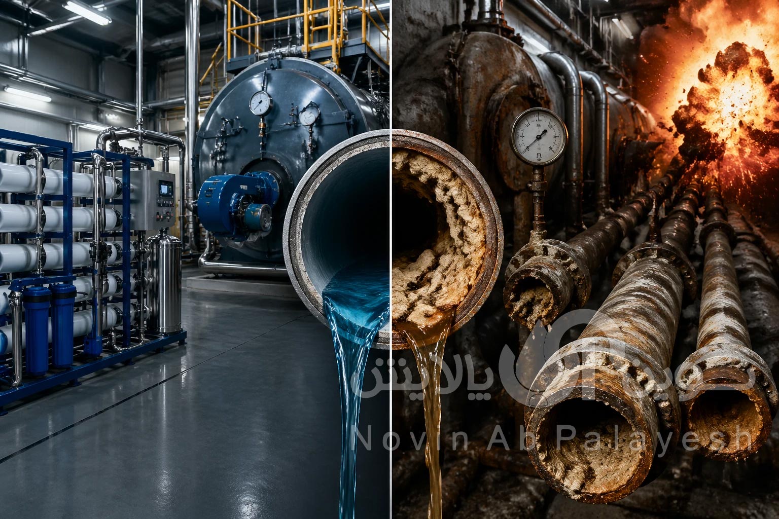 نوین آب پالایش دستگاه تصفیه آب دیگ بخار