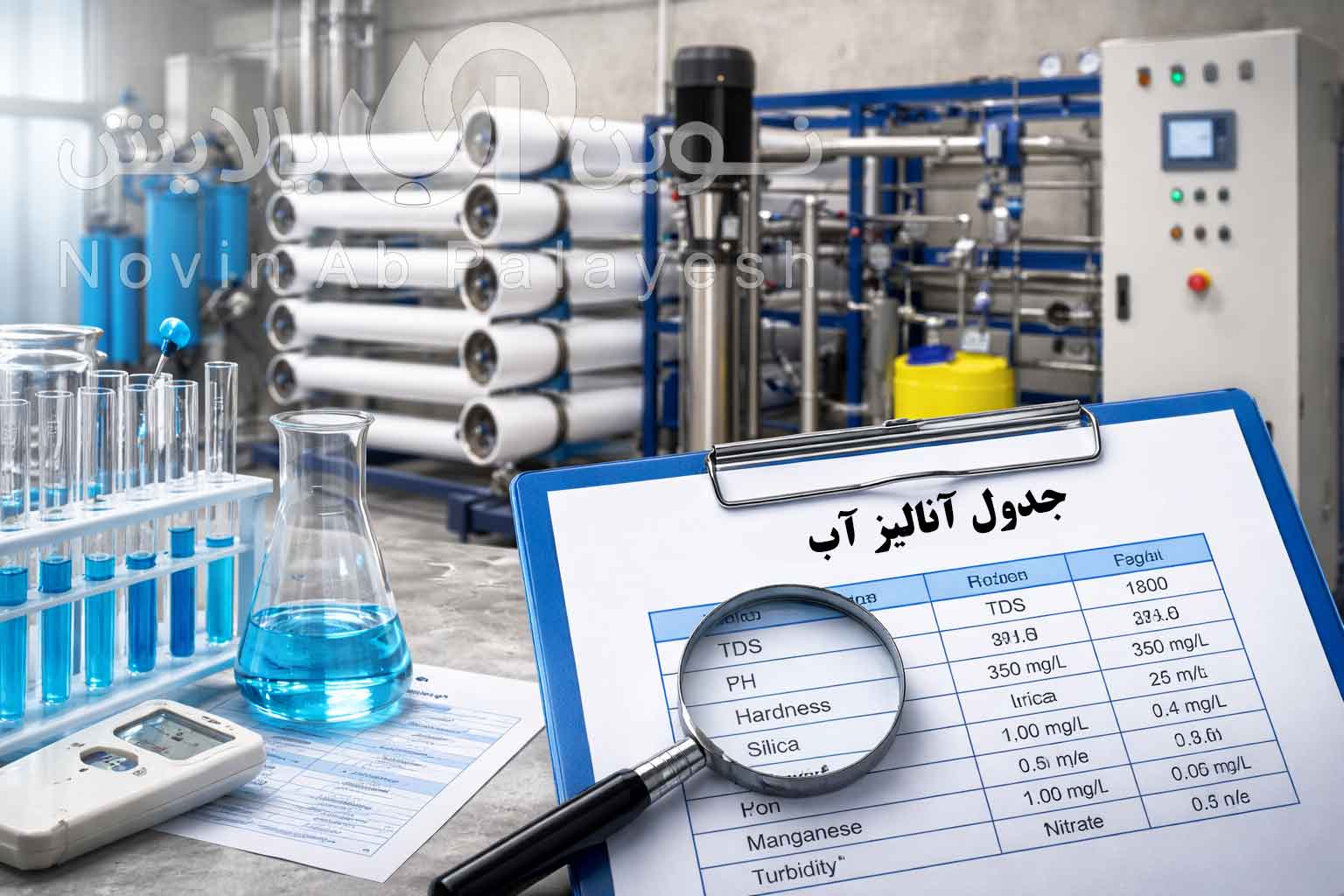 طراحی سیستم تصفیه آب صنعتی بر اساس آنالیز آب
