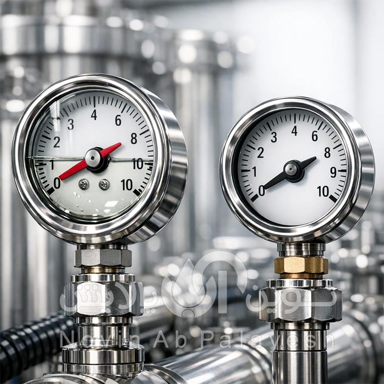 پرشر گیج‌ها (Pressure Gauges - روغنی و خشک)